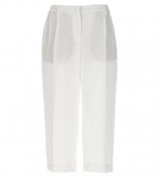 Brunello Cucinelli White Front Pleats Pants