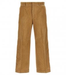 Palm Angels Brown Corduory Suit Tape Pants