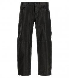 Diesel Black Leather  Pants