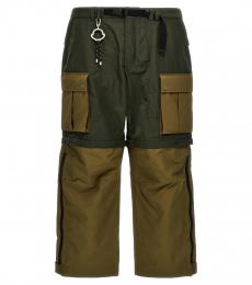 Moncler Green Cotton Trousers