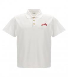 Bally White Logo Embroidery Polo
