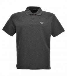 Barbour Grey Logo Embroidery Polo