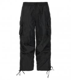 MSGM Black Nylon cargo pants