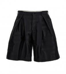 Comme Des Garcons Black Tuck Bermuda Shorts