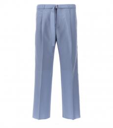 Lanvin Light Blue Front Pleat Pants