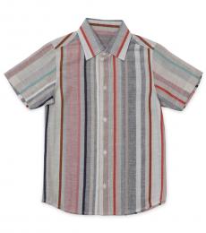 Little Boys Earthy Stripe Shirt