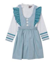 Little Girls Stripe Detail Dress Set