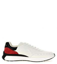 Alexander McQueen White Logo Leather Sneakers