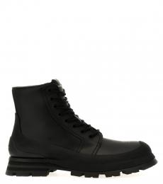 Alexander McQueen Black Leather Boots