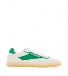 Copenhagen Studios White Green Lace Up Sneakers