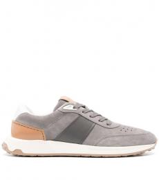Tod's Grey Suede Sneakers