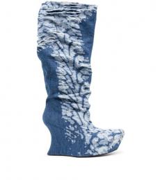 Masha Popova Blue Denim Heel Boots