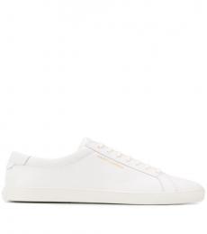 Saint Laurent White White Andy Leather Sneakers