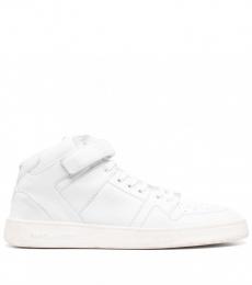 Saint Laurent White Lax Leather Sneakers