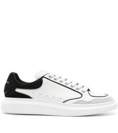 Alexander McQueen White Black Oversized Leather Sneakers