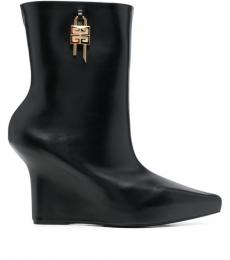 Givenchy Black Black G Lock Leather Boots