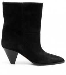 Isabel Marant Black Rouxa Suede Leather Boots
