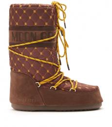 Moon Boot Brown Icon Quilted Snow Boots