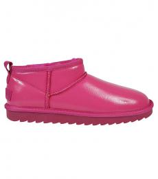 Colors Of California Fuchsia Patent Ankle Boots