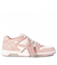 Off-White Pink Out Of Office Leather Sneakers