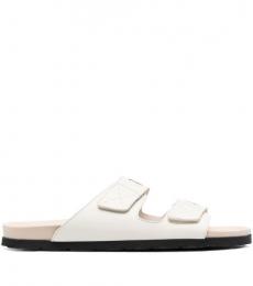 Palm Angels White Logo Sandals