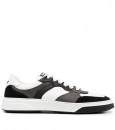 Dsquared2 White Black Leather Sneakers