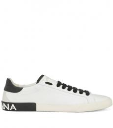 Dolce & Gabbana White Leather Sneakers