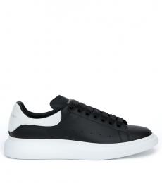 Alexander McQueen Black Leather Lace Up Sneakers