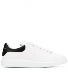 Alexander McQueen Black White Oversized Leather Sneakers