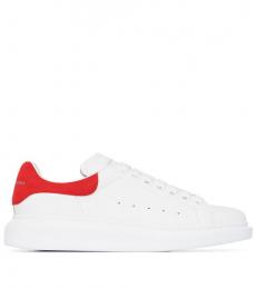 Alexander McQueen White Red Oversized Leather Sneakers