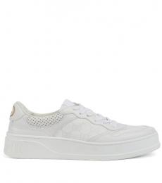 Alexander McQueen White Chunky Leather Sneakers