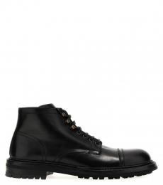 Dolce & Gabbana Black Leather Ankle Boots