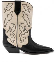 Isabel Marant Black White Duerto Leather Boots