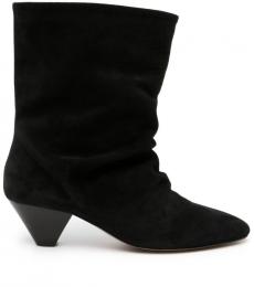 Isabel Marant Black Reachi Suede Leather Boots