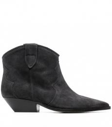 Isabel Marant Black Cuban Dewina Leather Boots