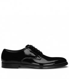 Dolce & Gabbana Black Black Leather Lace Up Shoes