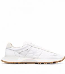 Maison Margiela White Low Top Leather Sneakers