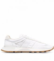 Maison Margiela White Lace Up Sneakers