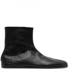 Maison Margiela Black Tabi Leather Ankle Boots