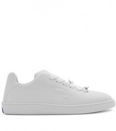 Burberry White White Lace Up Sneakers