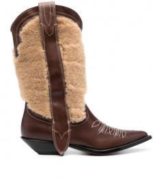 Sonora Brown Embroidered Leather Texan Boots