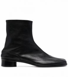 Maison Margiela Black Tabi leather ankle boots