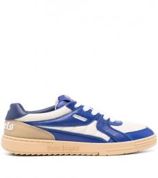 Palm Angels Blue Palm University leather sneakers