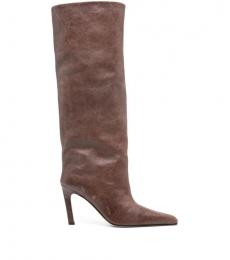 Paris Texas Brown Jude leather heel boots