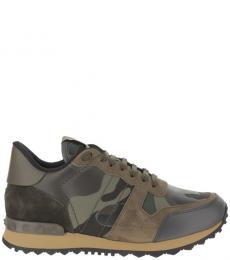 Valentino Garavani Green Lace Up Sneakers