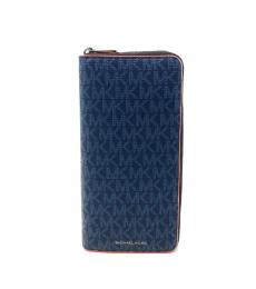 Michael Kors Admire-Bright Orange Logo Zip-Around Wallet