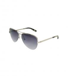 Calvin Klein Metal Smoke Aviator Sunglasses