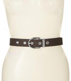 Michael Kors Dark Brown Black Reversible Signature Belt