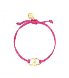 Tory Burch Dark Pink Gemini Charm Bracelet