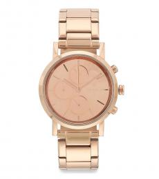 Rose Gold Chrono Dial Watch